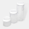 SET FRASCO VIDRIO C/TAPA 3PZAS Unica