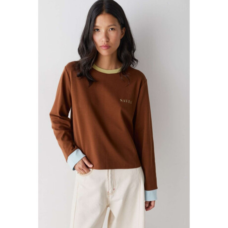 Preventa Tshirt Savia Contrast Chocolate