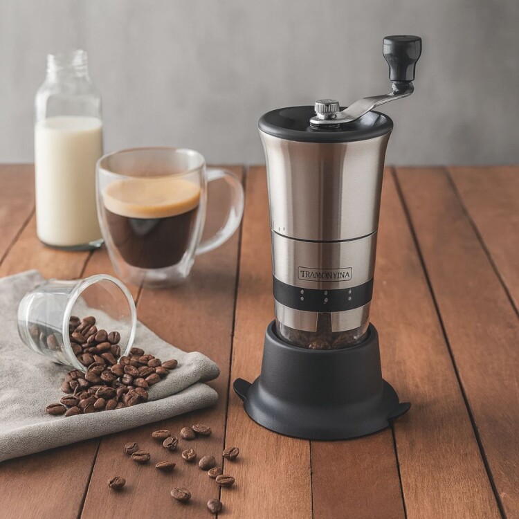 MOLINILLO DE CAFE TRAMONTINA ACERO INOXIDABLE 550ML PLATEADO