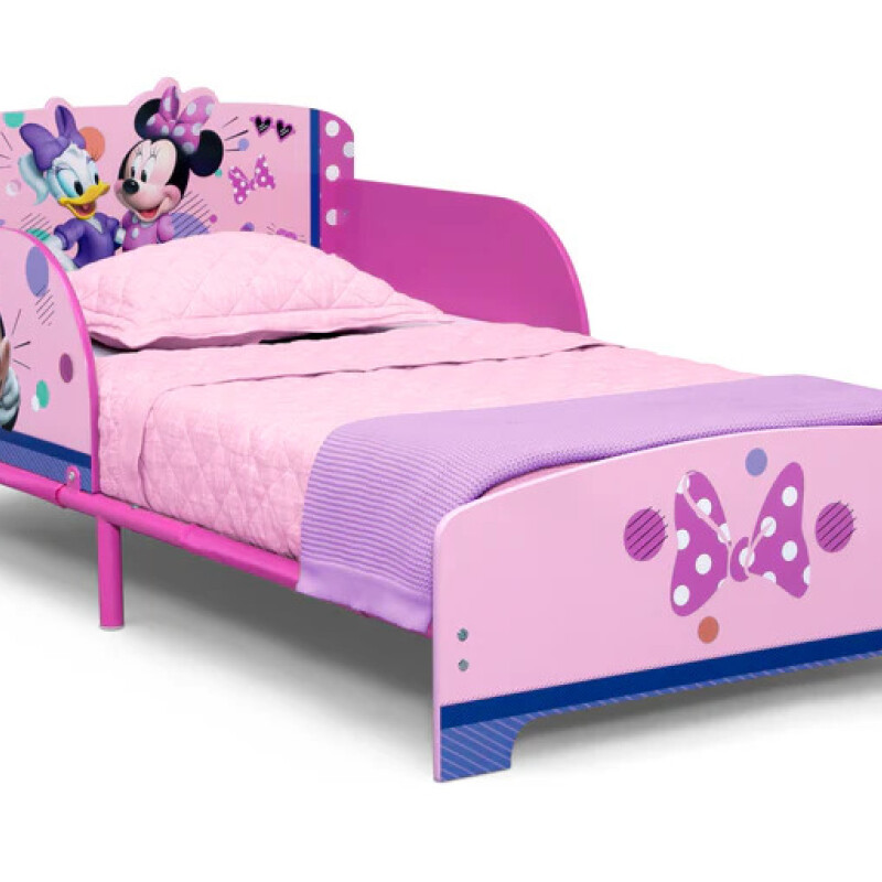 Cama de madera Minnie Mouse Disney rosa palido Cama de madera Minnie Mouse Disney rosa palido