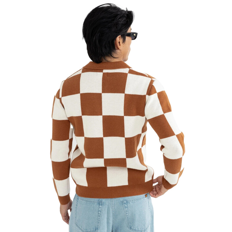 Buzo Rhythm Rhumba Check Polo - Marrón Buzo Rhythm Rhumba Check Polo - Marrón