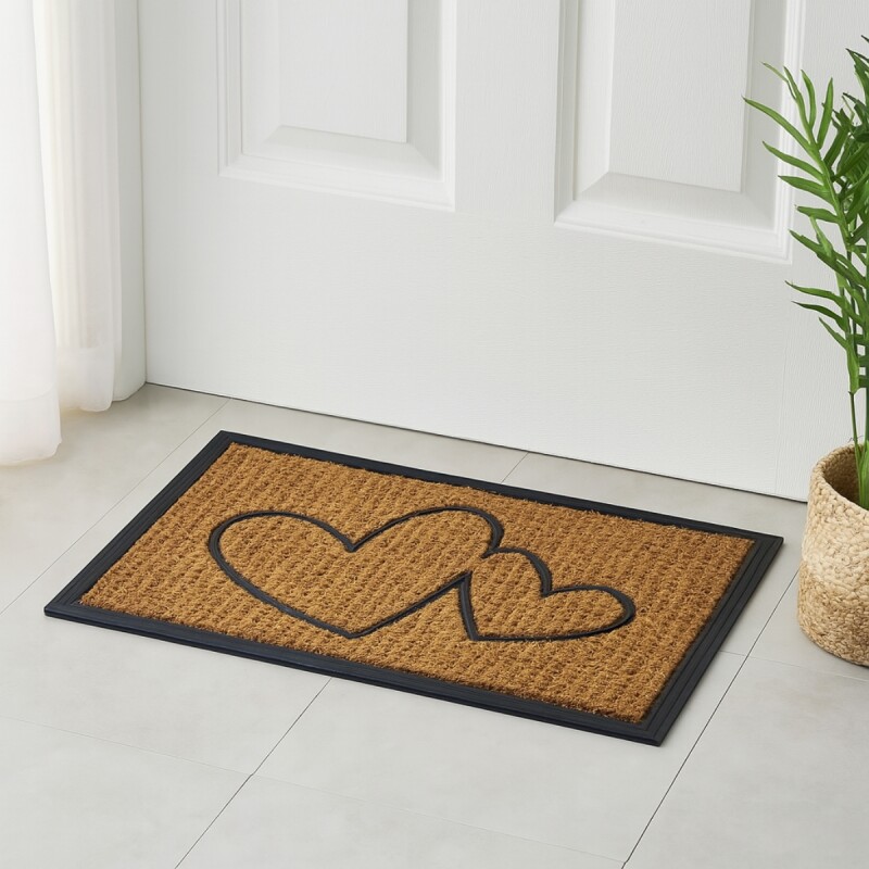 Felpudo coco/goma 40x60 cm CORAZONES
