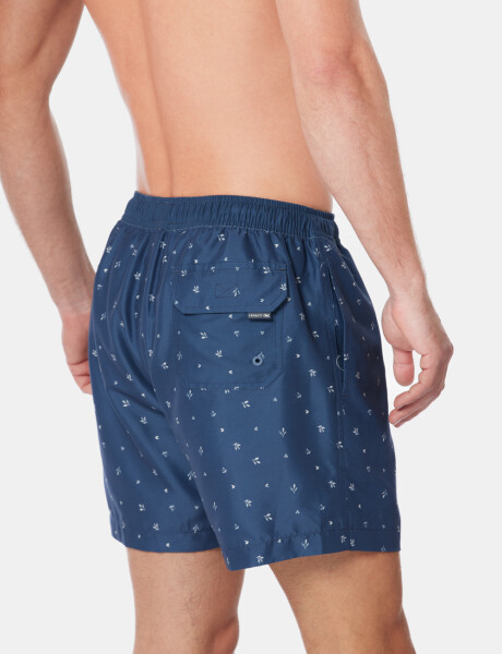 SHORT DE BAÑO ESTAMPADO Azul