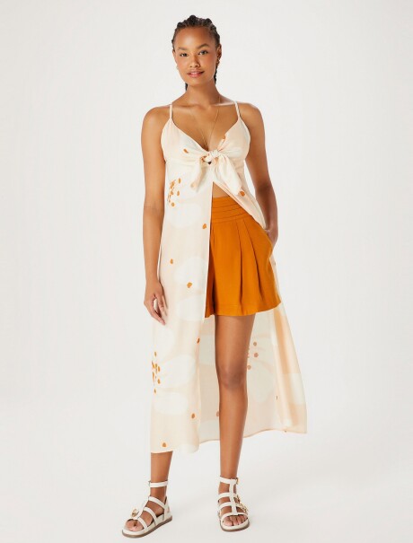 MUSCULOSA TIPO TÚNICA ESTAMPADA NARANJA