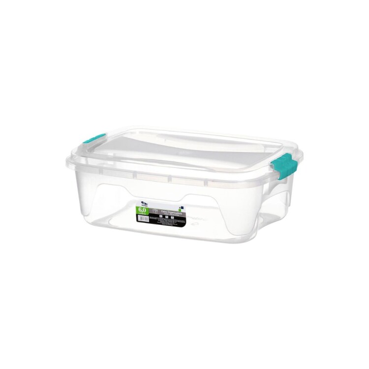 CAJA ORGANIZADORA 6 LITROS RISCHIOTO TRANSPARENTE Sin color
