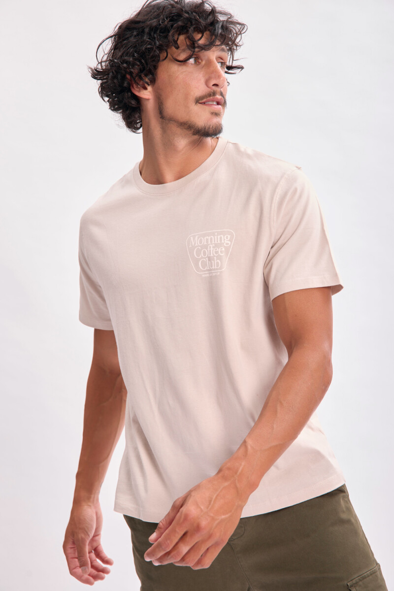 Remera estampa Morning Visón