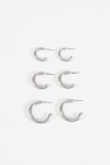 Set de aros plateado