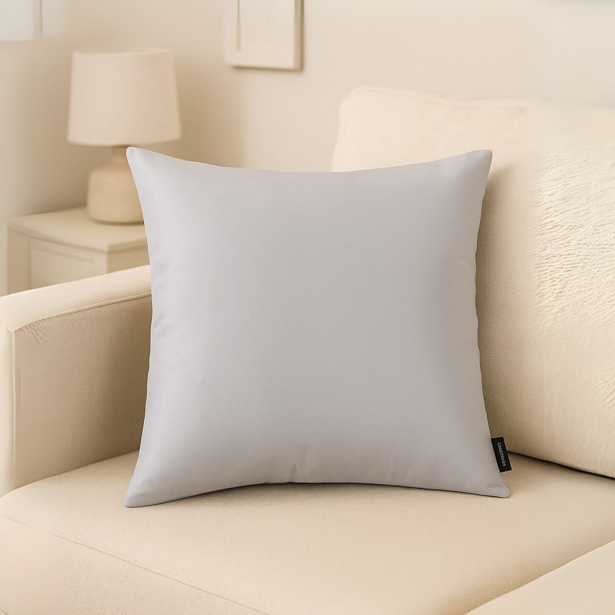 Funda de almohadones lisa 43 x 43 cm - GRIS 