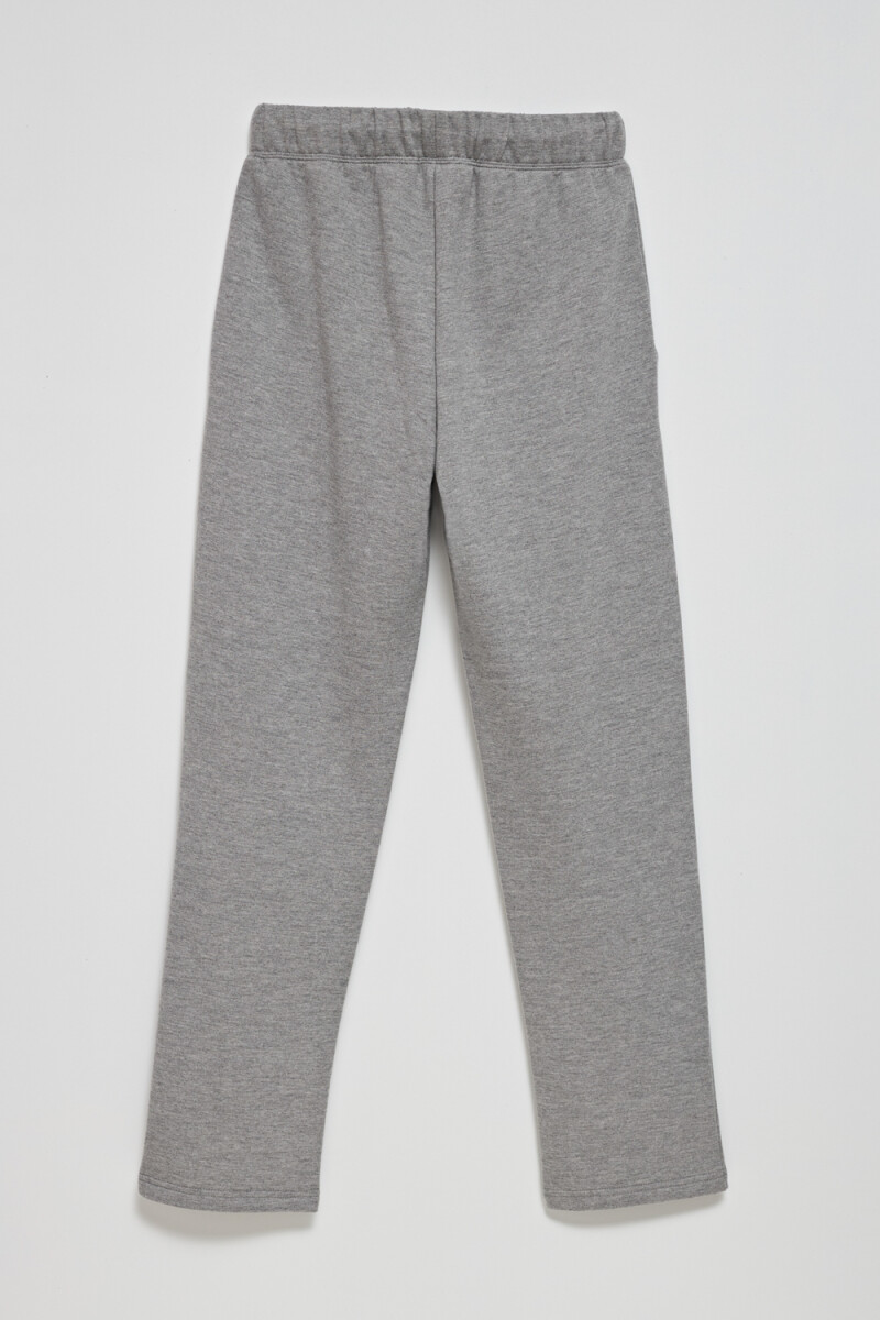 Pantalón deportivo recto Gris Melange