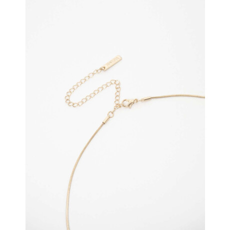 Set De Collar Y Aros Con Cubic Zirconia Dorado