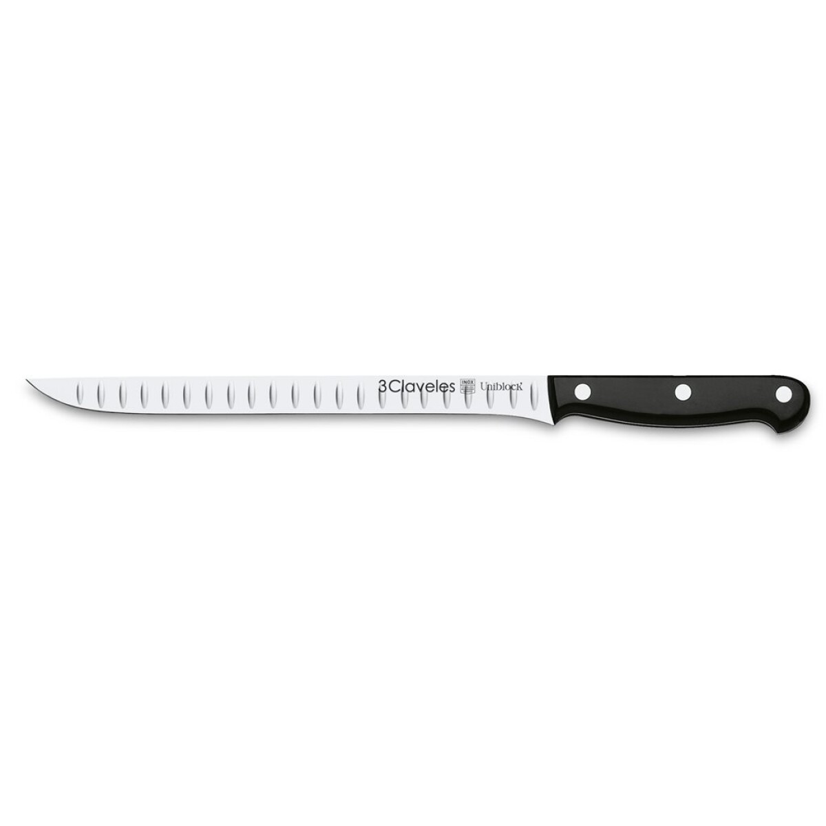 CUCHILLO JAMONERO ALVEOLADO UNIBLOCK 24 cm - 9,5" 