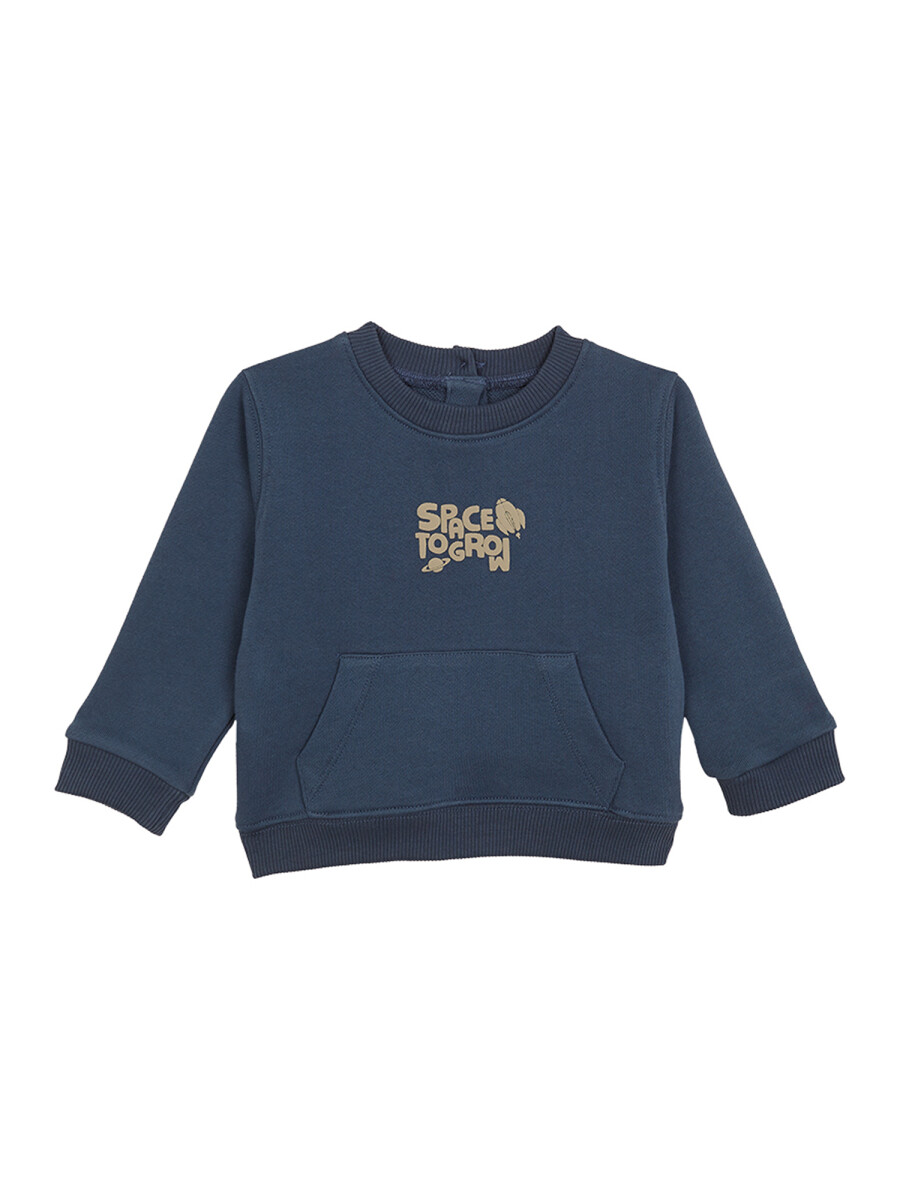 Sudadera Con Print Space Petroleo