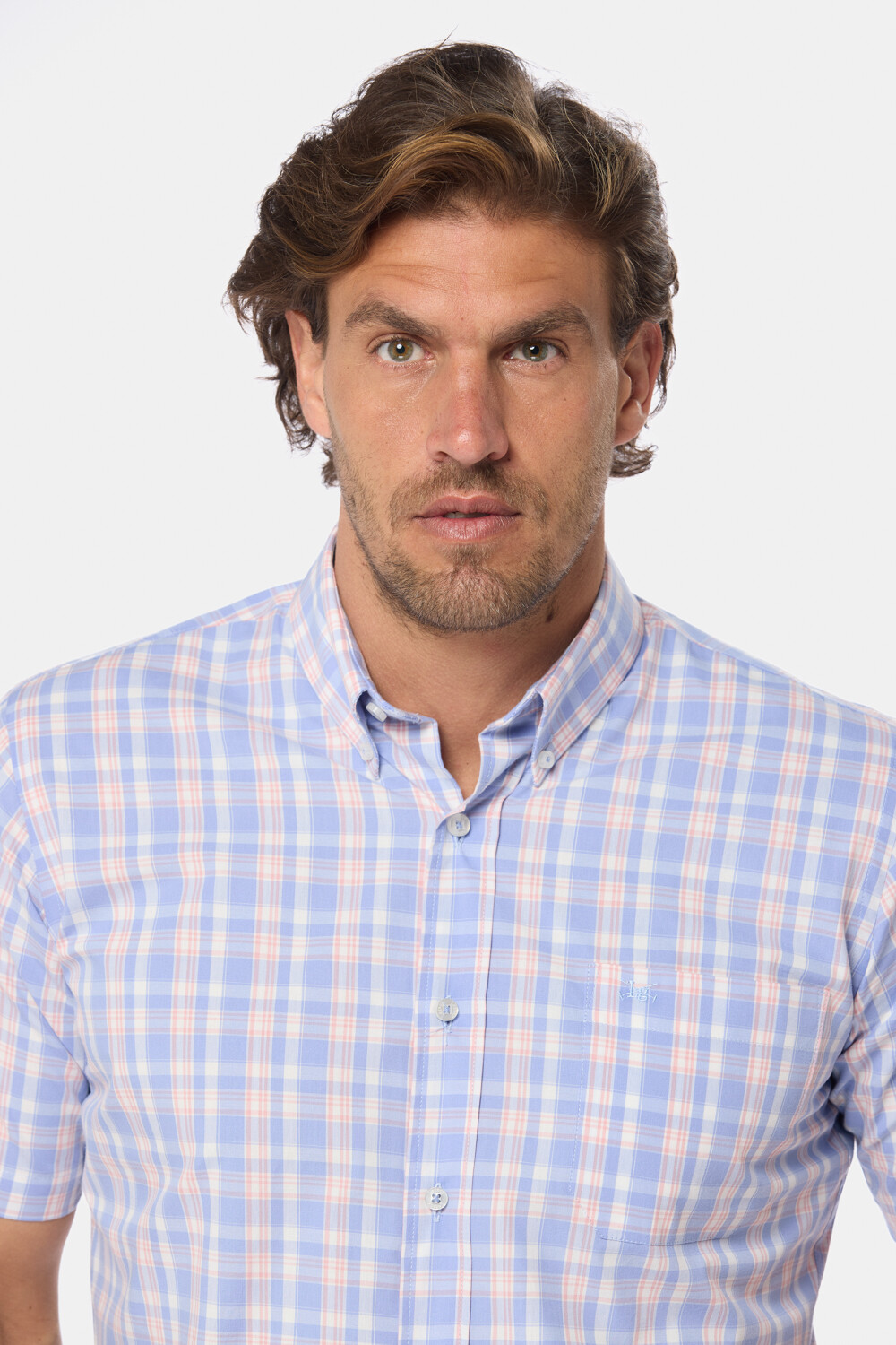 CAMISA SPORT A CUADROS Piedra