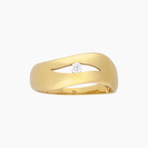 Anillo en oro 18K con circonia Anillo En Oro 18k Con Circonia