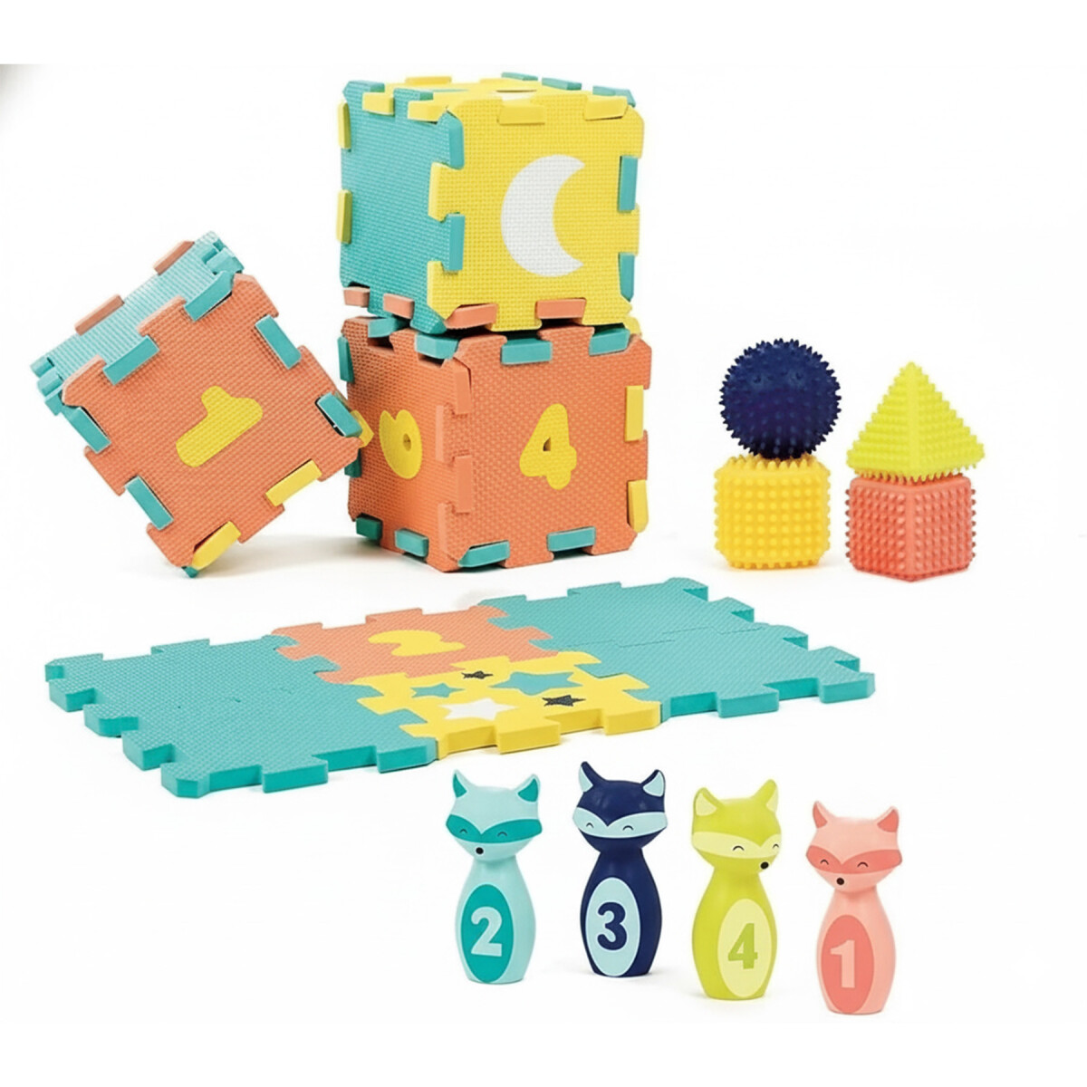 Cubo Didáctico Cofre actividades Infantil Sensorial Ludi - Color Verde 