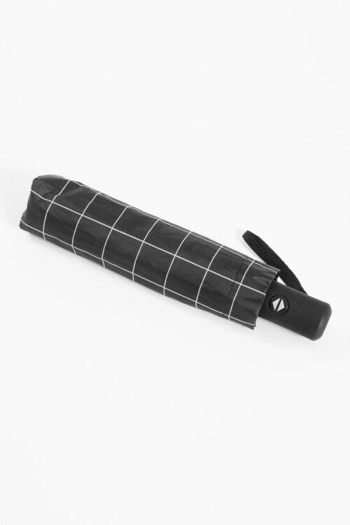Paraguas geométrico apertura automática negro