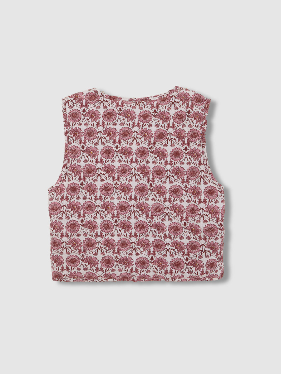 Chaleco Acolchado Reversible Berenjena