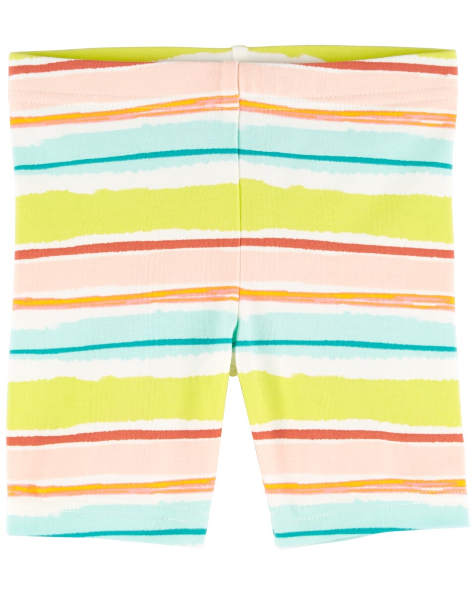 Short ciclista de algodón, diseño a rayas. Talles 6-24M 