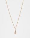 Cadena Corta con Dije Strass Collar Con Dije De Gota - Dorado