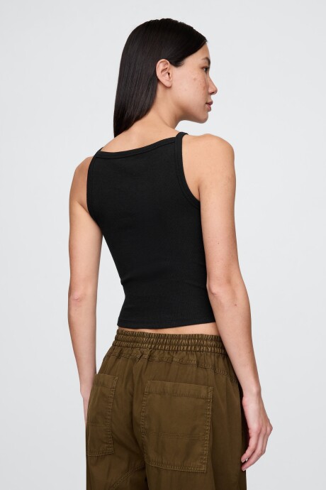 Musculosa Algodón Rib Mujer Black