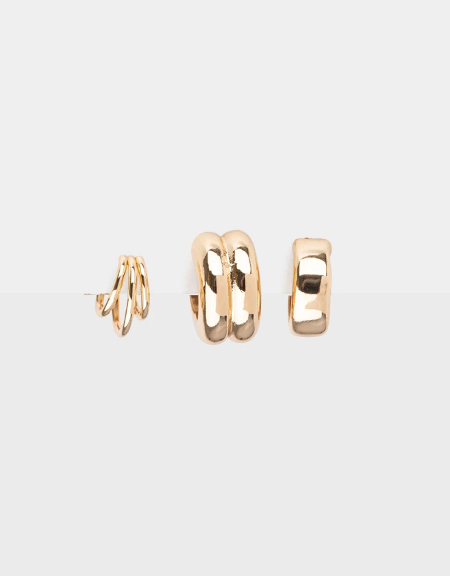 Bijou Cuff Chunky Edition Set De Earcuff De Metal - Dorado