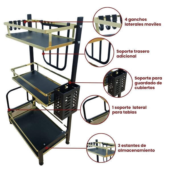 Organizador De Condimentos Especieros 3 Estantes Niveles Cocina Vajilla Cubiertos Imback Organizador De Condimentos Especieros 3 Estantes Niveles Cocina Vajilla Cubiertos Imback