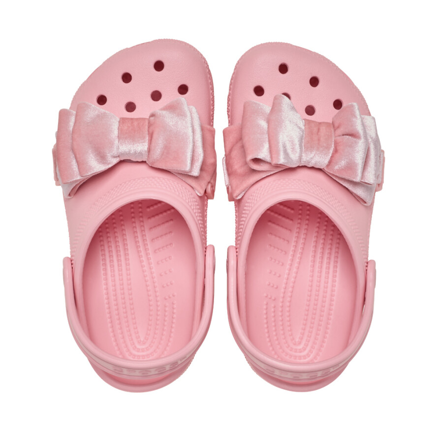 Classic Velvet Bow Clog K Powder Pink