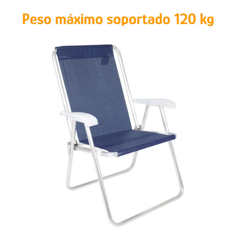 Set Playa Sillax2 Alta Conforto Sannet + Conservadora 18 Lts Azul Marino