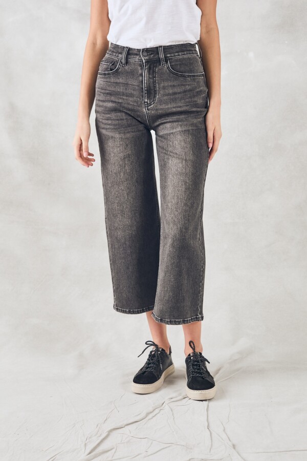 Jean Wide Denim Gris