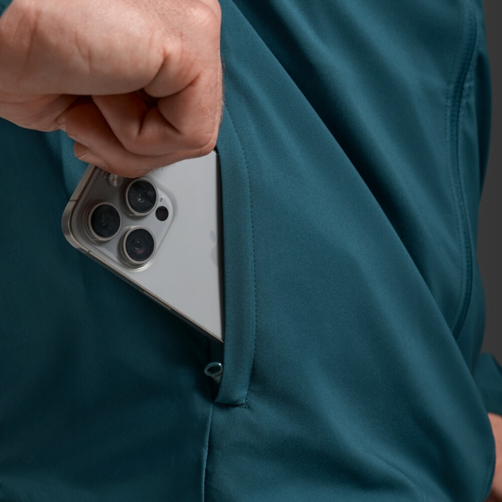 Casaca Running Aero Jacket Hombre Dark Moss/silver Reflective