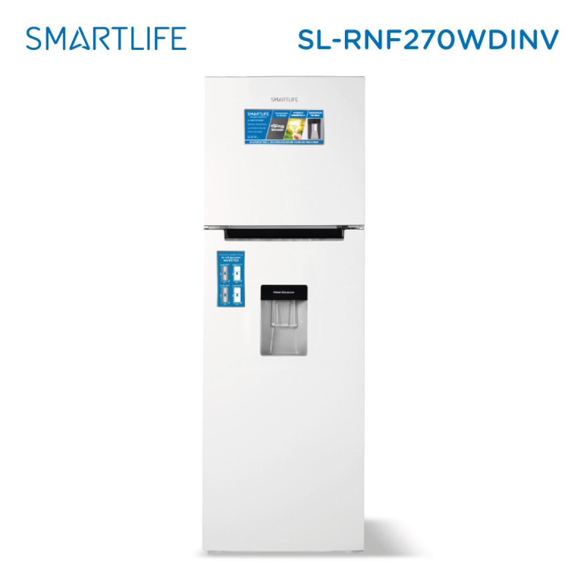 Refrigerador Inverter SMARTLIFE SL-RNF270WD Capacidad 249L Frío Seco 