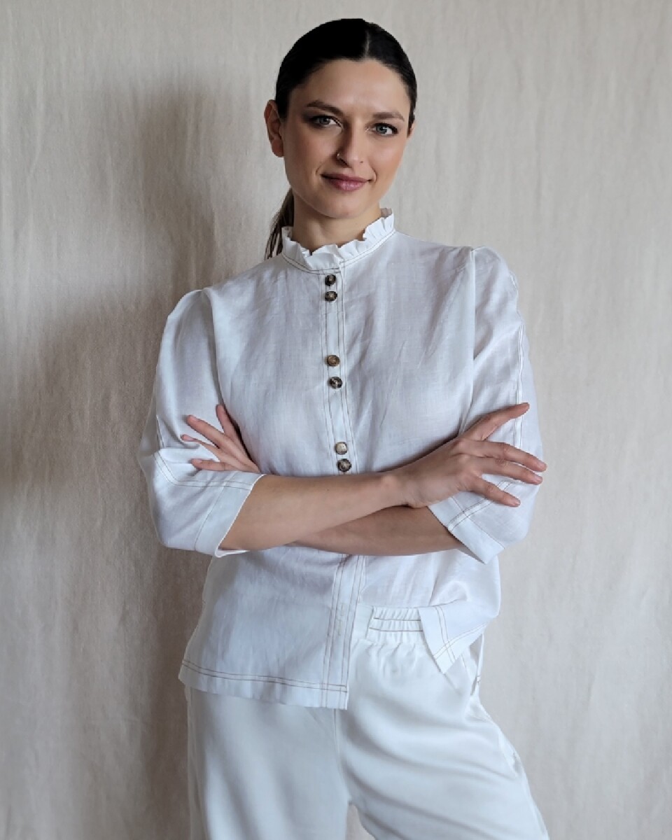 Camisa Carlotta 2.0 - Puro Lino Blanco 