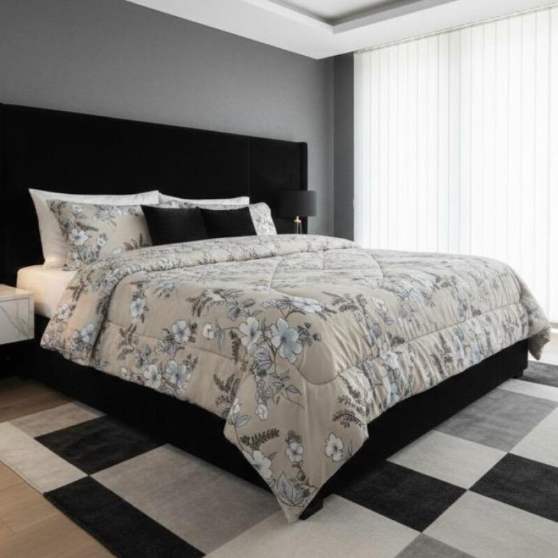 Acolchado Red Flex 1 Plaza Queen – Abrigo, suavidad y confort FLORES CELESTE