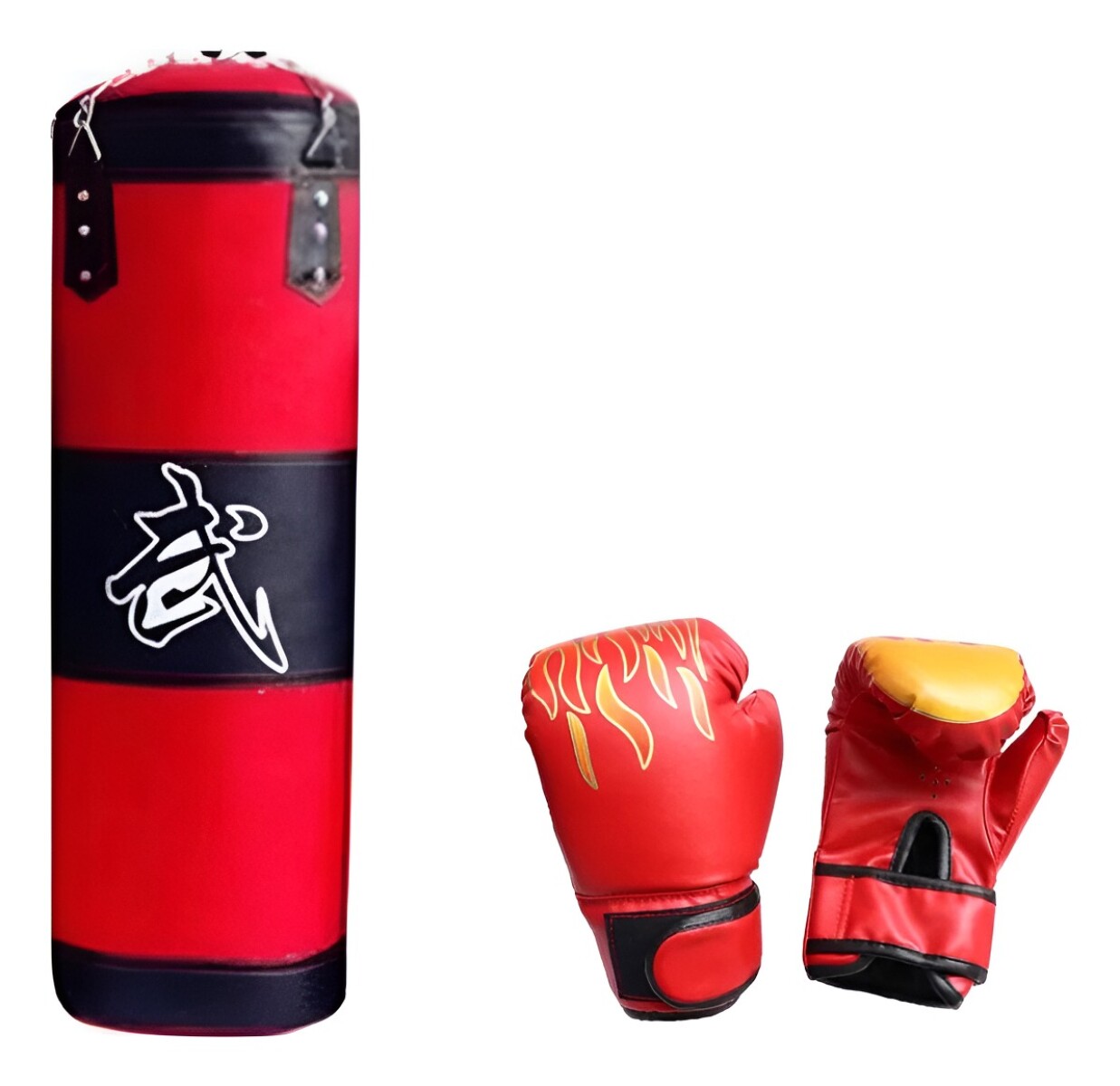 BOLSA BOXEO 1MT ROJA + GUANTES 