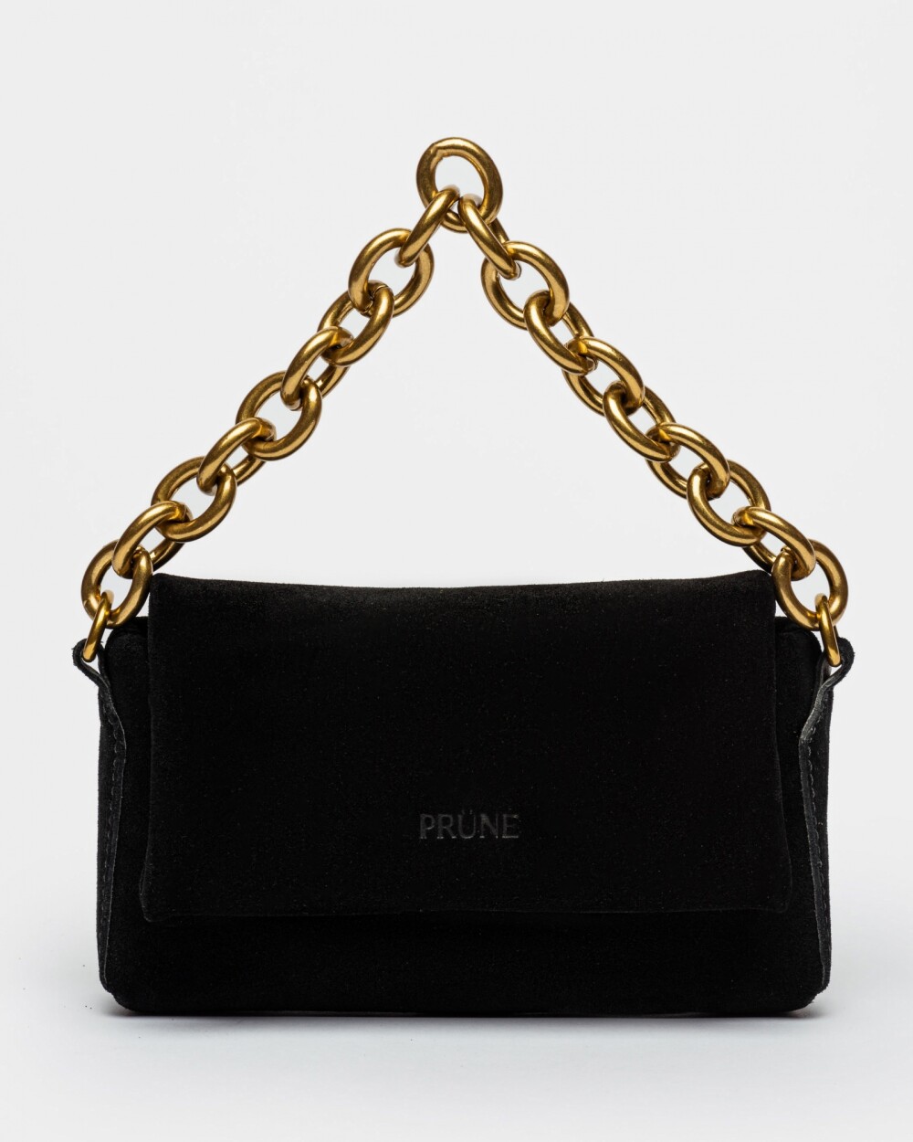 Mini Bag Bloom En Cuero Gamuza Negro