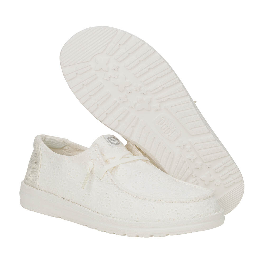 Wendy Eyelet Lace - Mujer White