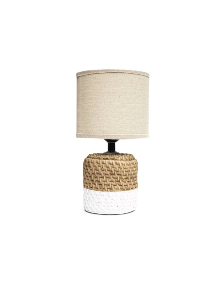 LAMPARA CEMENTO ENTRAMADO D15x27CM CAMEL/BLANCO LAMPARA CEMENTO ENTRAMADO D15x27CM CAMEL/BLANCO