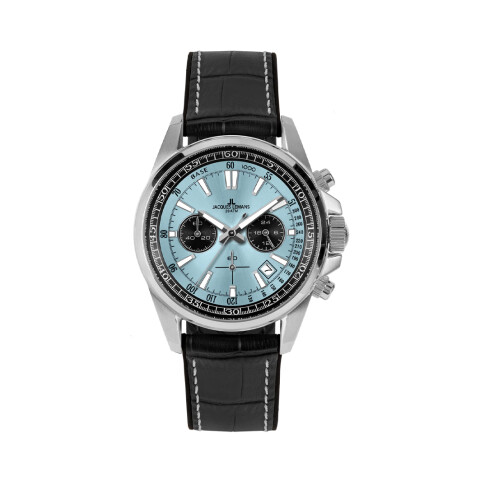 Reloj Jacques Lemans con Malla de Cuero y Esfera Redonda Reloj Jacques Lemans con Malla de Cuero y Esfera Redonda