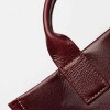 Cartera de Mano Capri En Cuero Liso Bordeaux