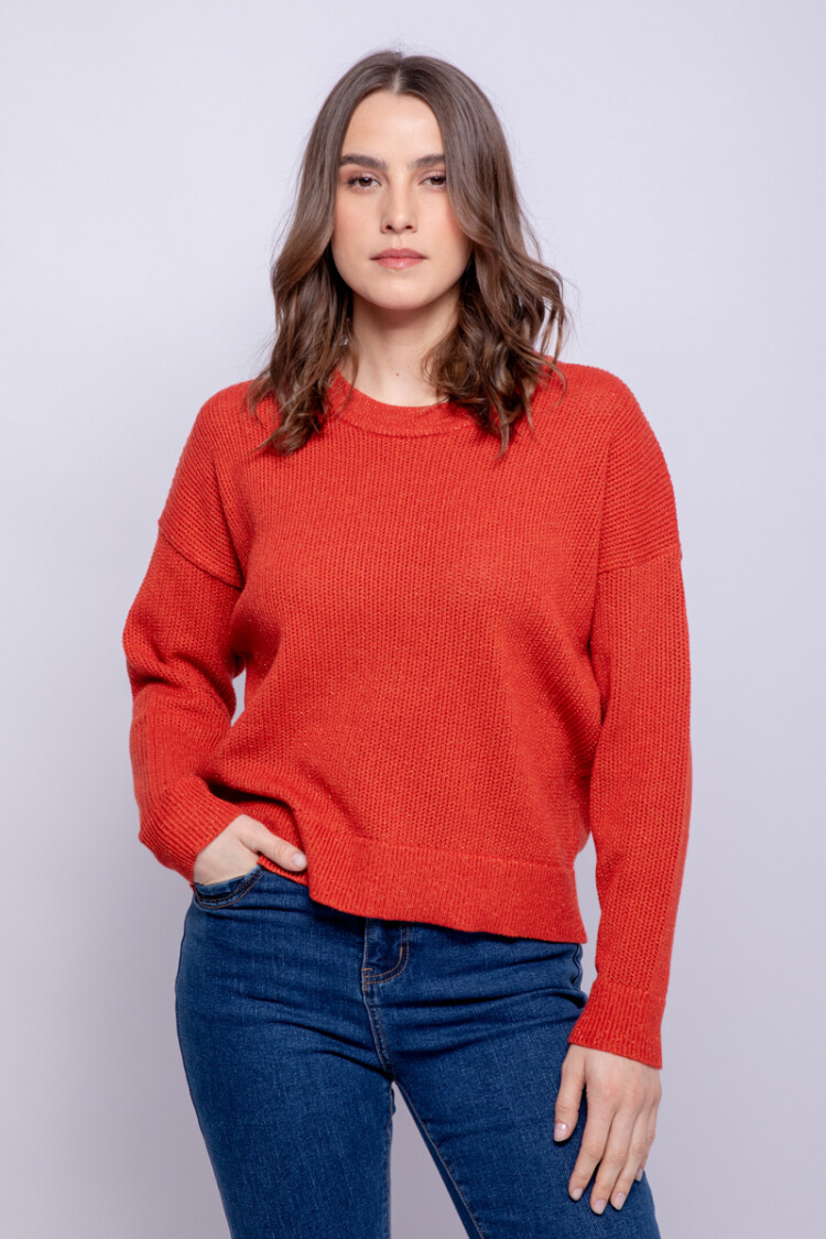 SWEATER TROPICOS Coral Oscuro