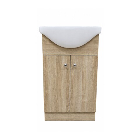 Mueble de baño de pie OAK 50 cm con bacha de Loza Mueble De Baño De Pie Oak 50 Cm Con Bacha De Loza