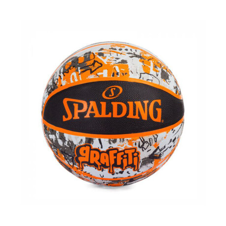 PELOTA GRAFFITE SPALDING White/Orange/Black
