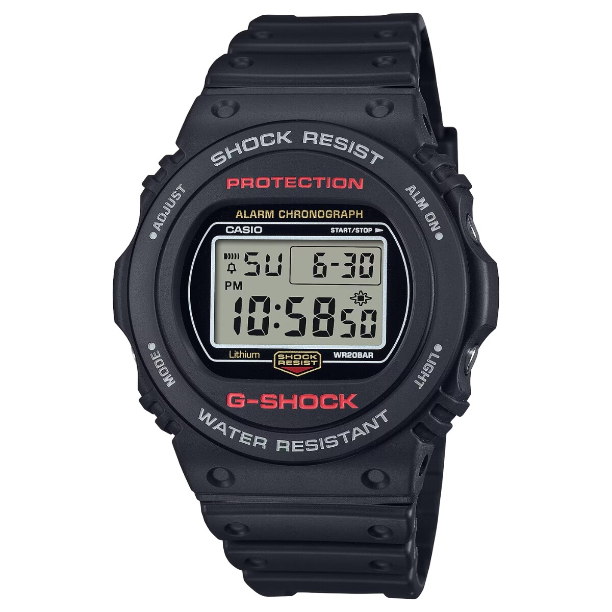 Reloj CASIO G-SHOCK DW5750UE-1DR en Resina Negro Esfera 45mm 