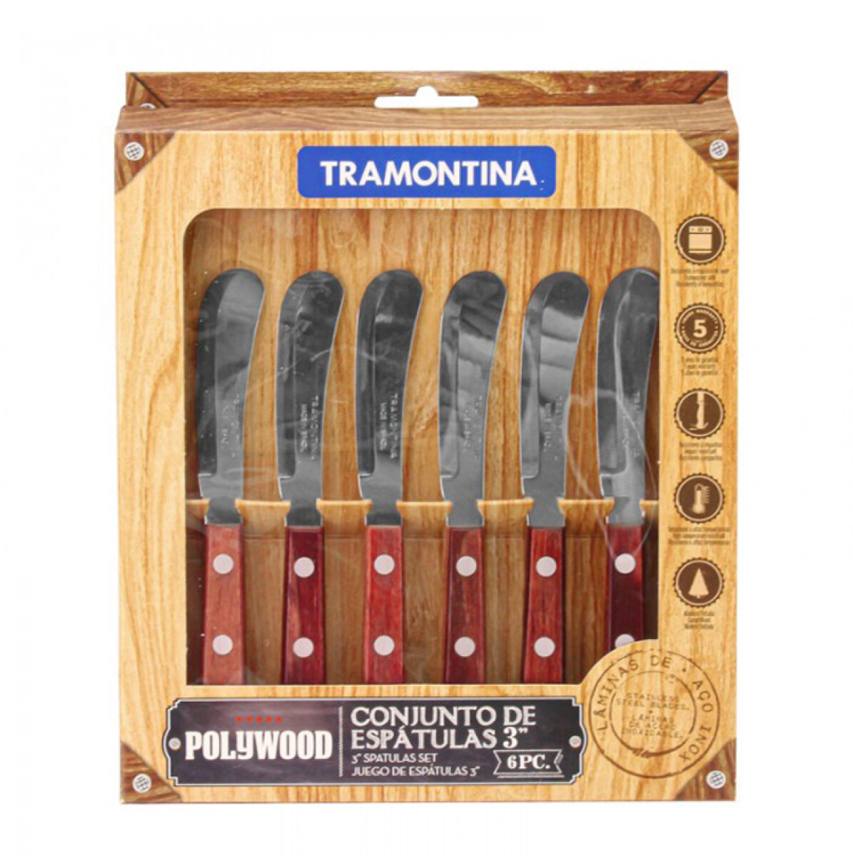 Juego de 6 Espatulas para Manteca Polywood - 21199/780 
