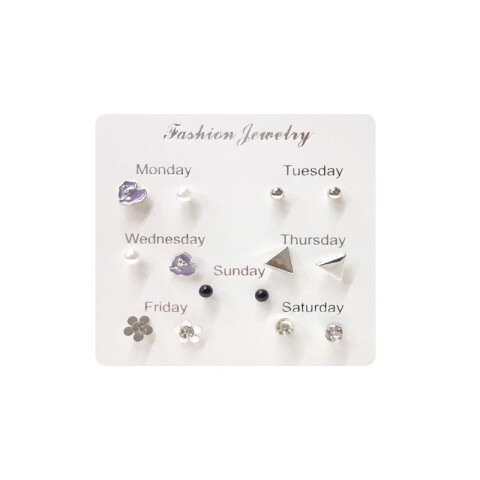 Caravanas hipoalergénicas x7 pares Caravanas Hipoalergénicas X7 Pares