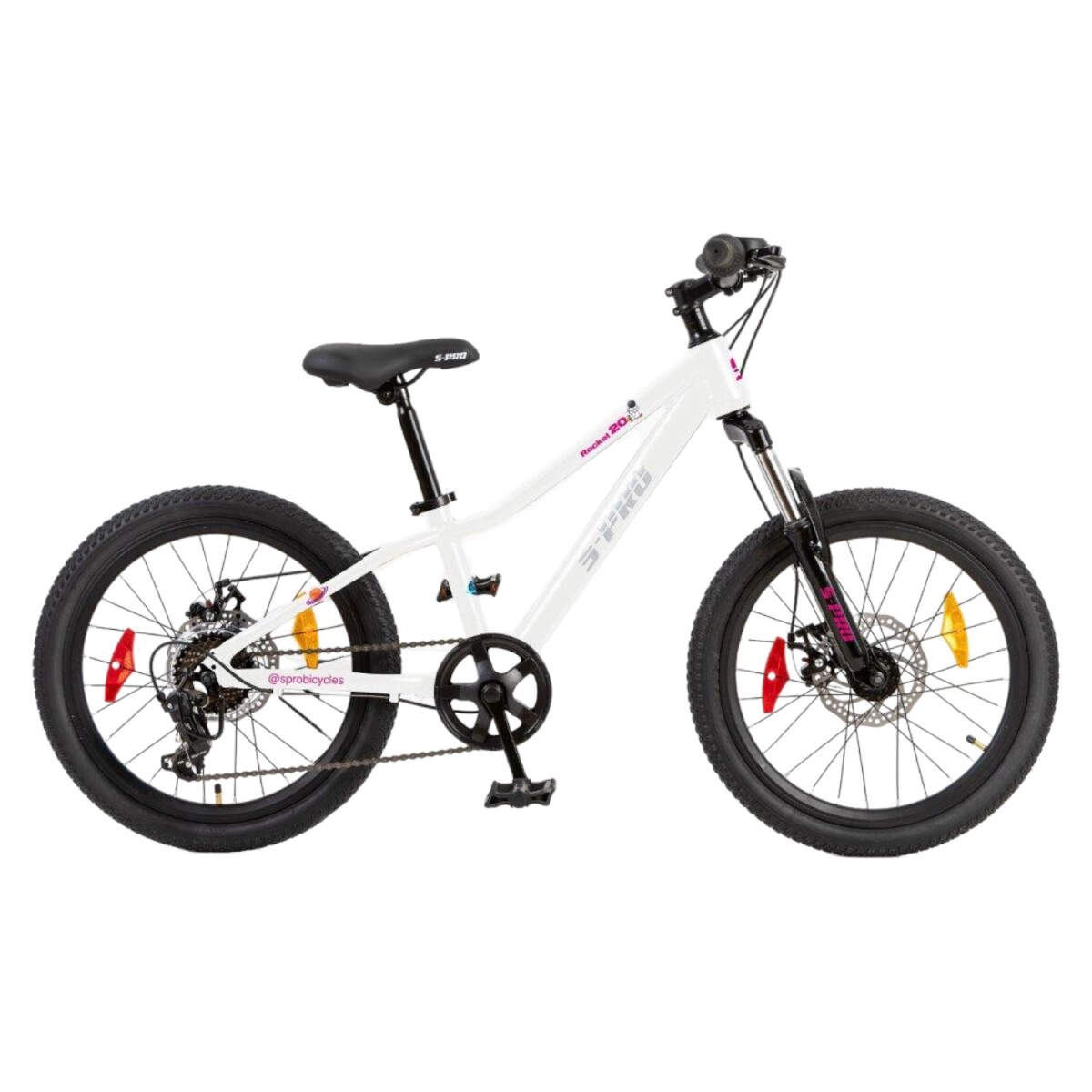 Bicicleta S-PRO Rocket Rodado 20 con 7 Velocidades - Blanco 