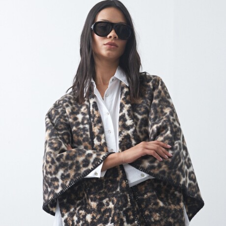 PONCHO DOLMADES Animal Print