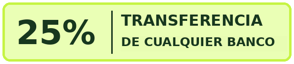 25%OFF Transferencia