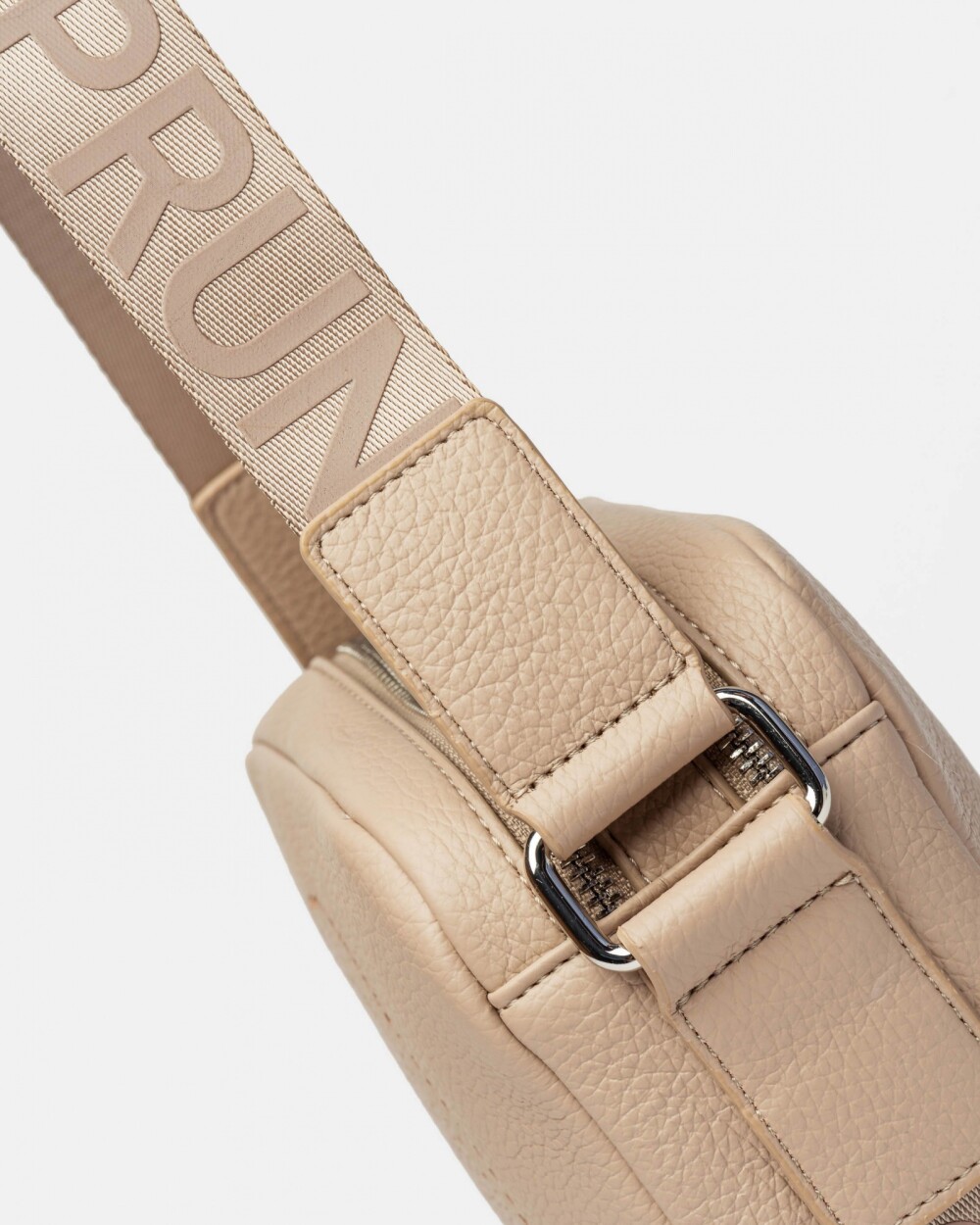 Bandolera Key en efecto cuero graneado Taupe