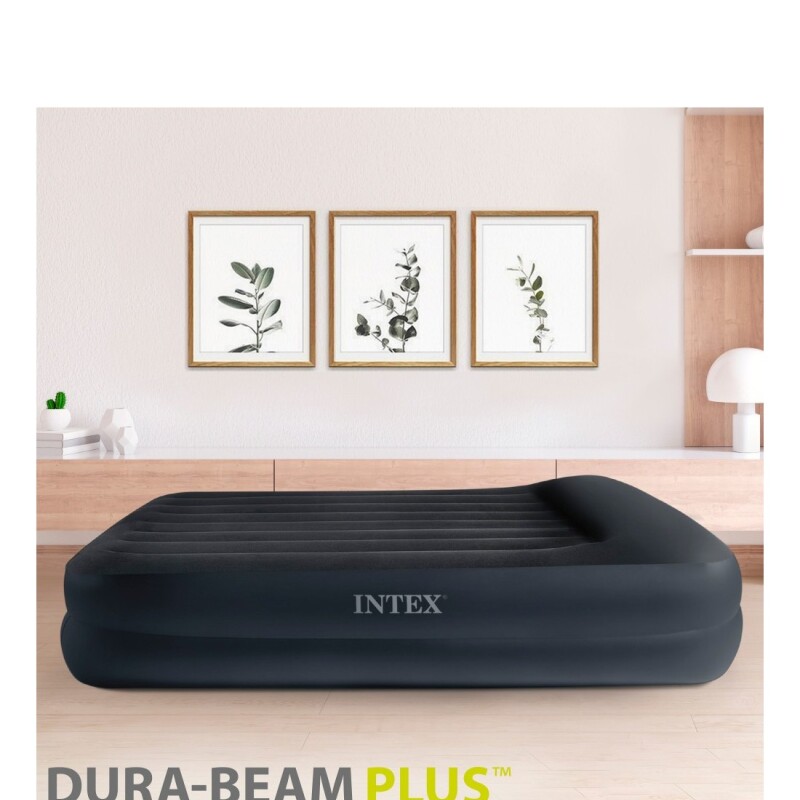 INTEX COLCHON SOMMIER DURA-BEAM BASICO FIBER-TECH CON BOMBA 2 PLAZAS QUEEN Intex Colchon Sommier Dura-beam Basico Fiber-tech Con Bomba 2 Plazas Queen